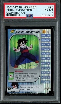 Dragonball Z Score Gohan Empowered Foil LV4 #152 Trunks Saga 2001 PSA 6 - Image 1 of 2