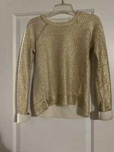 juicy couture girls gold sweater Size Xl Lightly Worn Great For Holidays - Picture 1 of 8