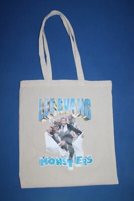 Bolso de compras de algodón Lee Evans Monsters beige Foto 1 de 4