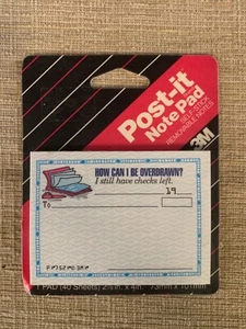 Vintage post it note pad Checkbook print - Picture 1 of 2