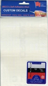 BECC White 1:72 Metric Depth Hull Waterline Markings – Decals For Model Boats - Picture 1 of 1