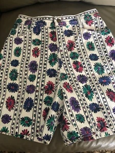 Vintage Flower Jean Women Teens Shorts size 9 non smoking home 100% cotton - Bild 1 von 6
