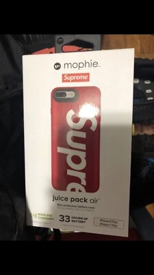 Capa bateria Supreme Mophie Juice Pack Air vermelha iphone7/8+ **NOVA EM FOLHA** - Imagem 1 de 3