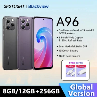 Blackview A96 Android 13 Global Phone 6.5'' 2.4K 120Hz Helio G99 12GB+256GB 48MP - Image 1 of 4