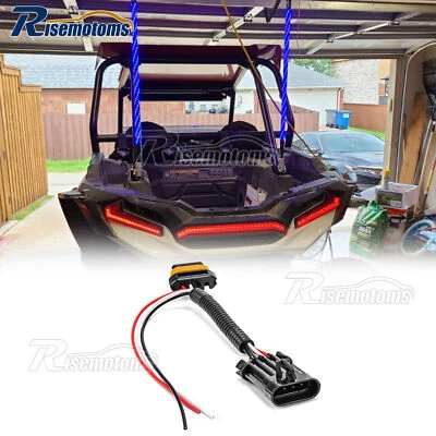 For 2015-24 Polaris RZR Tail Light Power Plug Quick Harness Whip Light Chase Bar - Image 1 of 4