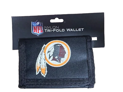NFL Washington REDSKINS NO COMMANDERS тройной бумажник счет CC ID VelcroClose - Изображение 1 из 4
