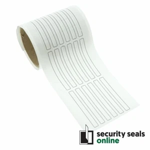 Sello de seguridad transparente de 8 mm x 80 mm a prueba de manipulaciones etiquetas adhesivas vacías - Imagen 1 de 2