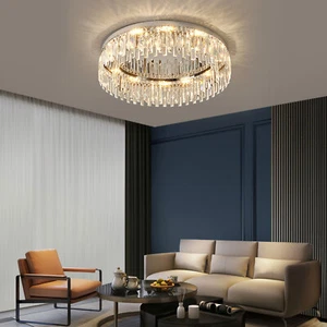 Modern LED Ceiling Light Flush Mount Crystal Chandelier Pendant Lamp Fixture US - Picture 1 of 16