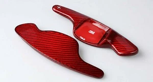 Rot Carbon Look Schaltwippen Paddle shifter für VW Golf8 Tiguan Arteon T-ROC - Bild 1 von 7