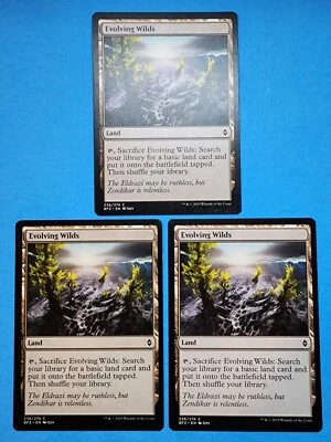 3x Evolving Wilds Battle For Zendikar 2015 Mtg Magic Sacrifice Land Card 236 - Image 1 of 4