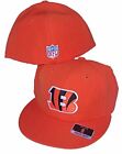 Reebok Cincinnati Bengals B Logo Fitted Hat Cap Orange - Free Shipping