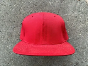 Vintage New Era Red Dupont Visor Pro Design Snapback Hat Blank Made In USA - Picture 1 of 5