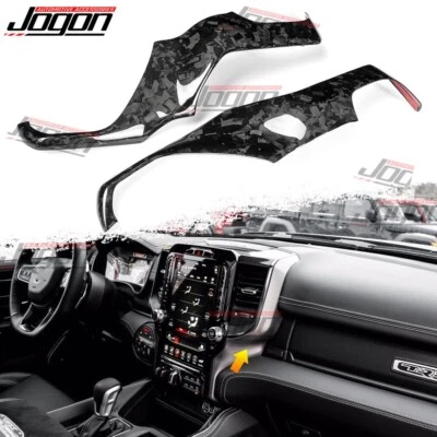 Tira lateral de navegación de carbono forjado Laramie decoración para Dodge Ram 1500 TRX 2020-25 Foto 1 de 4