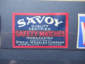 OLD AMERICAN MATCHBOX LABEL.DESIGN 4. - Picture 1 of 1