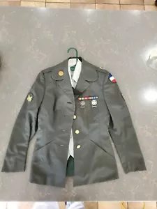 De Colección Mujer Chaqueta Abrigo Ejército Militar AG 344 Talla 10S Insignias, Prendedores, Camisa RARO - Imagen 1 de 12