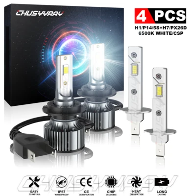 Kit de 4 faros LED Combo H1+H7 para Kia Magentis 2006 bombillas de haz alto bajo Foto 1 de 4