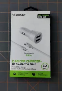 2.4A Car Charger+ 5FT Charge/SYNC cable - New - Picture 1 of 2