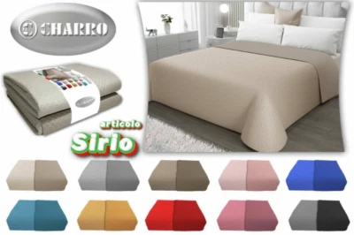 Trapuntino Copriletto Primaverile Charro Sirio In Varie Misure In Tinta Unita - Immagine 1 di 2