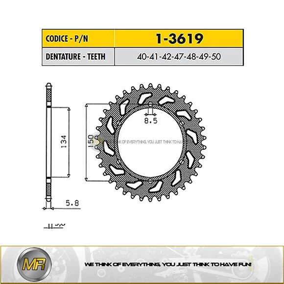 CADENA KAWASAKI KX 250 DE 1982 A 2007 ACERO SUNAR 520 CON 49 DIENTES Foto 1 de 1