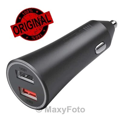 XIAOMI CARICABATTERIE ORIGINAL AUTO FAST CHARGING DUAL USB GDS4147GL 37W 792A4CA - Immagine 1 di 4