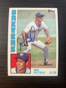 1984 Topps #88 Rob Picciolo (dec) Milwaukee Brewers signed Card handsigniert - Bild 1 von 1