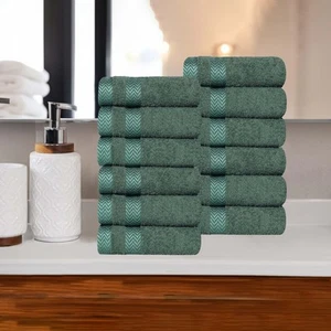 Cotton Face Towel/Washcloth Set, Small Towels, Plush Soft Absorbent, Hotel, G... - Picture 1 of 6