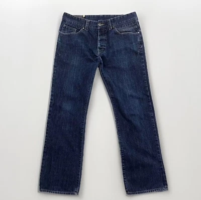 Jeans masculino Zoo York 34x30 azul denim perna reta ajuste clássico casual - Imagem 1 de 4
