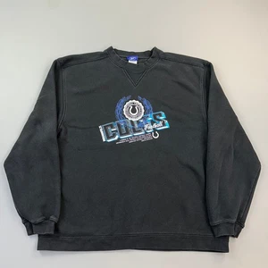 Vintage Indianapolis Colts Sweatshirt Mens XL Black Reebok Crest Pullover Y2K - Picture 1 of 13