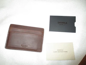 Shinola Detroit Echtleder Kartenetui 6 Fächer Geldbörse USA Braun - Bild 1 von 3