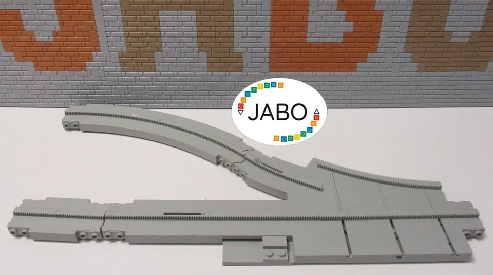 (N12/4)  LEGO MONORAIL Weiche RECHTS mit Kurve kurz + Gerade kurz 6399 6990 6991 - Bild 1 von 1