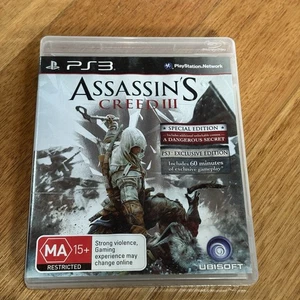 Assassin's Creed III 3 Playstation 3 Ps3 Near Mint Game Disc PAL With Manual - Picture 1 of 6