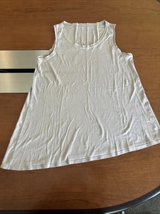 Eileen Fisher Garnet Hill Nachtwäsche Nachthemd/Kleid hellbraun asymmetrischer Saum Gr. L - Bild 1 von 4