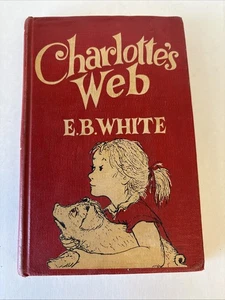 CHARLOTTE'S WEB - E. B. White Harper 1ST 1952 TRUE FIRST EDITION RARE RED COVER - Picture 1 of 11