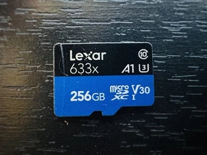 Lexar MicroSD 256GB Memory Card C10 U3 633X Very Good 5E - Picture 1 of 3