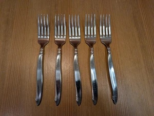 Menge (5) Oneida Craft Community Shoreline Edelstahl 7,25" Tafelgabeln Gabel Set - Bild 1 von 8