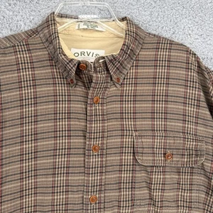 Orvis Hemd Herren XL Tall L/S braun kariert Button Down Freizeit - Bild 1 von 9