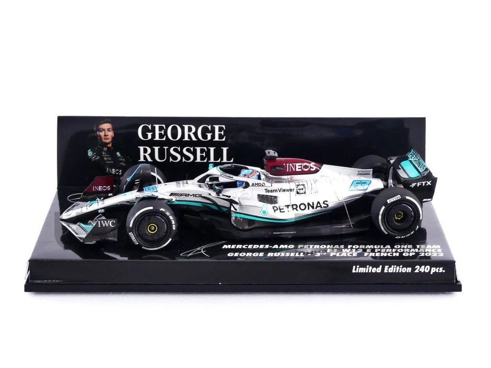 MINICHAMPS 1/43 - MERCEDES-AMG W13 E PERFORMANCE - FRENCH GP 2022 (G. RUSSELL) 4 - Photo 1/1