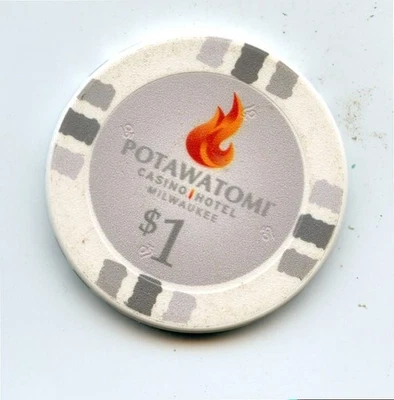 1.00 Chip from the Potawatomi Casino Milwaukee Wisconsin Game On - Image 1 of 2