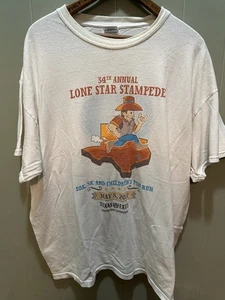 Camicia Texas Exes Houston Capitolo 34fh Ann Lone Star Stampede Fun Run Uomo Lg - Foto 1 di 4