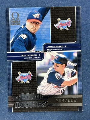 2000 Pacific Omega #151 Jeff DaVanon/Juan Alvarez Anaheim Angels /999 - Image 1 of 2