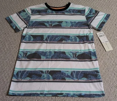 Camisa de manga corta Ocean Current para niños mediana multicolor a rayas mezcla de algodón 24 Foto 1 de 4