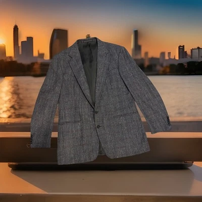 Christian Brooks 38 Brown Blanket weave Tweed Mens Western Jacket Yokes - Image 1 of 4