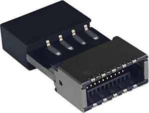 USB 2.0 to USB 3.2 Gen1 Header Adapter 9-Pin Mainboard to Type-E/USB-C - Bild 1 von 5