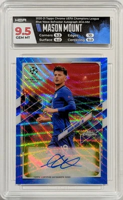HGA 9.5 Auto 10 2020-21 Topps Chrome Refractor Auto Mason Mount Chelsea RC /75 - Image 1 of 2