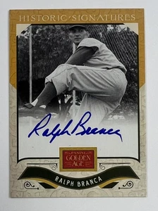 2012 Panini Golden Age #RBR Ralph Branca Historic Signatures Auto AR99 - Picture 1 of 2