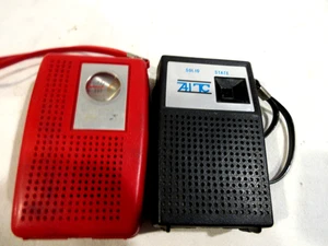 2-Radi a transistor vintage Red-Computron e stato solido AITC - Foto 1 di 8