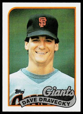 Dave Dravecky, 1989 Topps, #601, San Francisco Giants, - Image 1 of 2