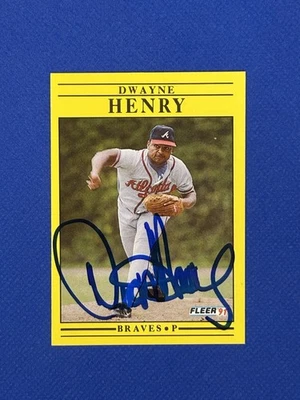 Dwayne Henry 1991 Fleer #692 Auto Autograph Signed Card - Image 1 of 3
