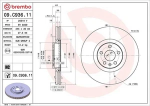Brake Disc VOLVO C40 Recharge 09.C936.11 - Picture 1 of 2