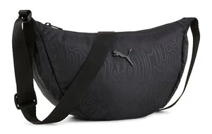PUMA Pop Half Moon Bag Umhängetasche Tasche Puma Black - Graffiti AOP schwarz - Bild 1 von 2